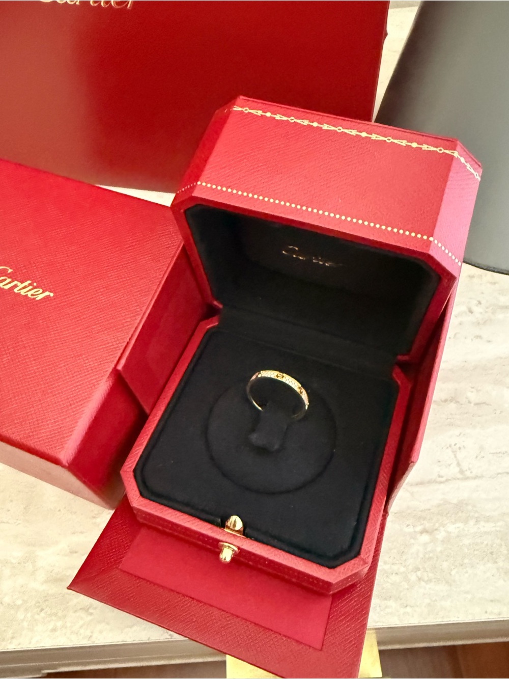 Brand new Cartier Gold Diamond Pavé Love Band - Picture 3 of 15